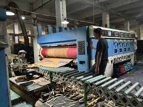 Flexo press in action